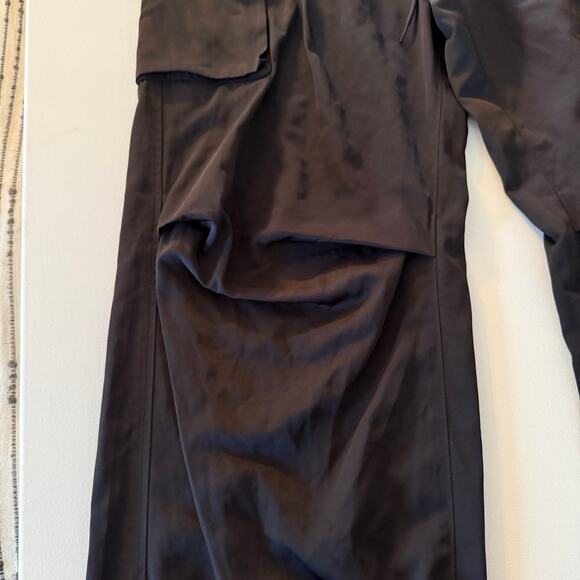 Y-3 by Yohji Yamamoto | Black Wide Leg Cargo Pants Performance Twill | Small - Picture 4 of 9